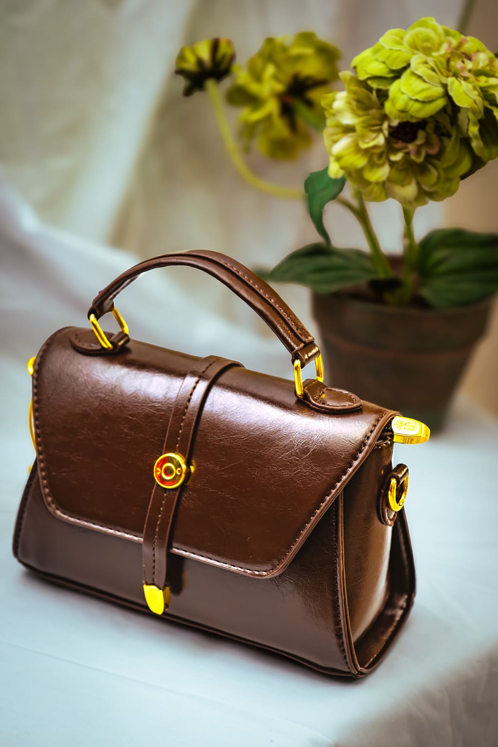Mini-cartable cuir foncé : Marron foncé
