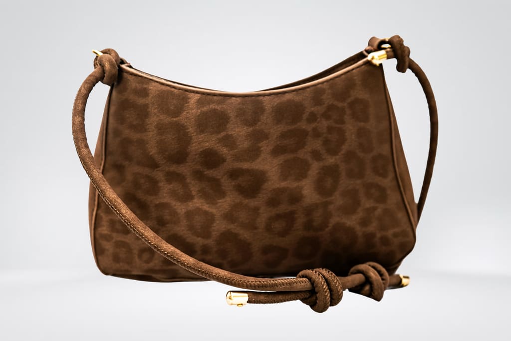 Sac baguette suédé : Marron