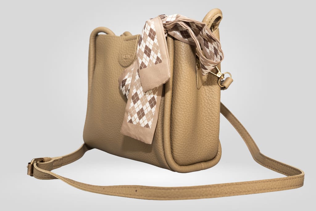 Sac cabas au foulard : Taupe