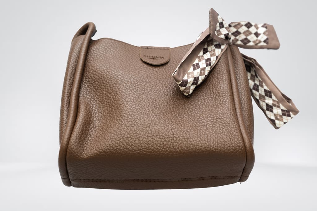 Sac cabas au foulard : Marron